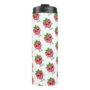 Ich bin Berry Happy niedliche Kawaii Erdbeeren Spr Thermosbecher
