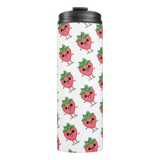 Ich bin Berry Happy niedliche Kawaii Erdbeeren Spr Thermosbecher