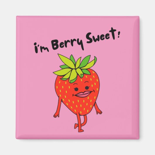 Ich bin Berry Sweet! - Funny Fruit Pun Magnet (Vorne)