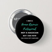 Ich bin Beruflich kein Magier Button (Vorne & Hinten)