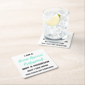 Ich bin Beruflich kein Zauberer2 Rechteckiger Pappuntersetzer (Vor Ort)