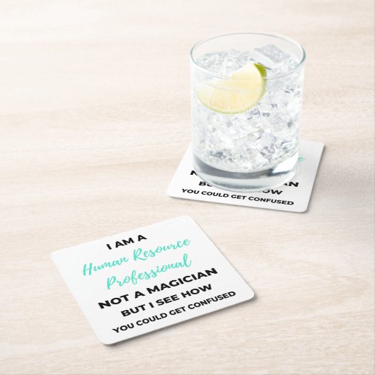 Ich bin Beruflich kein Zauberer2 Rechteckiger Pappuntersetzer (Vor Ort)