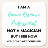 Ich bin Beruflich kein Zauberer2 Rechteckiger Pappuntersetzer (Vorderseite)