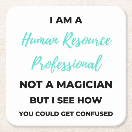 Ich bin Beruflich kein Zauberer2 Rechteckiger Pappuntersetzer (Vorderseite)