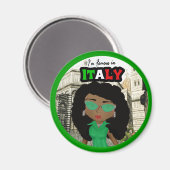 Ich bin berühmt in Italien Diva-Dark Magnet (Vorderseite/Rückseite)