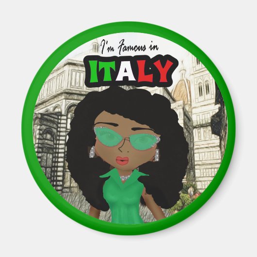 Ich bin berühmt in Italien Diva-Dark Magnet (Vorne)