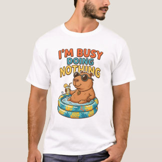 Ich bin beschäftigt, nichts zu tun Lustige Capybar T-Shirt