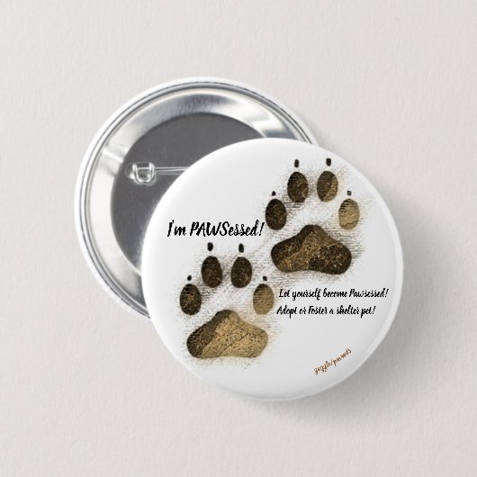 Ich bin besessen! (Rundes Button) Button (Vorne & Hinten)