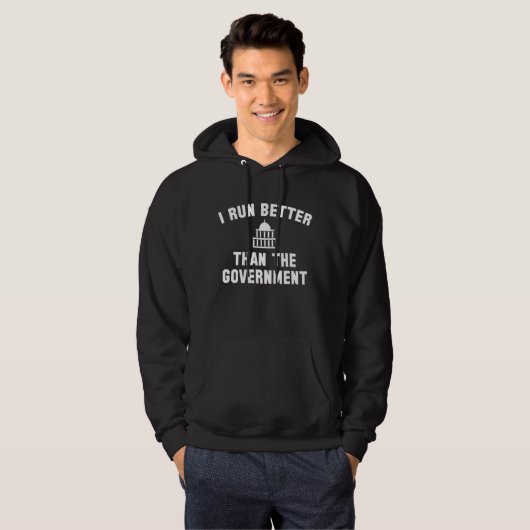 Ich bin besser als die Regierung Hoodie (Vorne ganz)