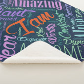 Ich bin Bestätigungs-Wort-Wolken-Kunst Sherpadecke (3/4)