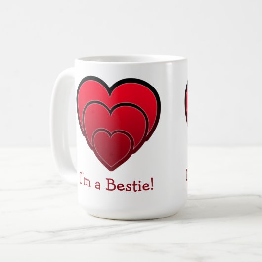Ich bin Bestie! Galentin Kaffeetasse (Vorderseite Links)