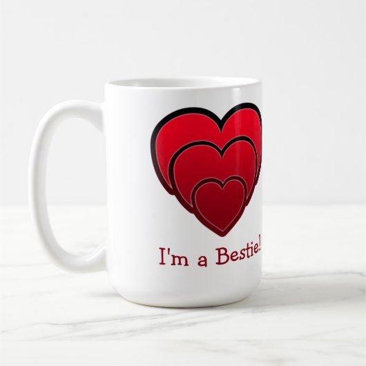 Ich bin Bestie! Galentin Kaffeetasse (Links)