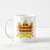 Ich bin Bestseller Material! Ermutigend Autor Slog Kaffeetasse (Links)