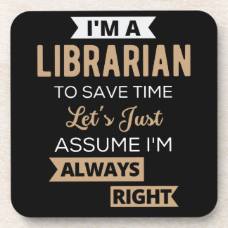 Ich bin Bibliothekarin Getränkeuntersetzer