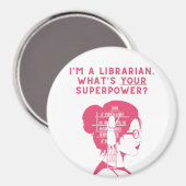 Ich bin Bibliothekarin - Magnet (Vorderseite/Rückseite)