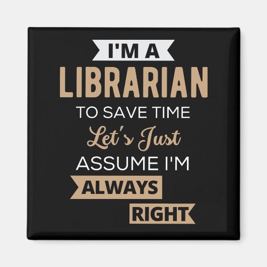 Ich bin Bibliothekarin Magnet (Vorne)