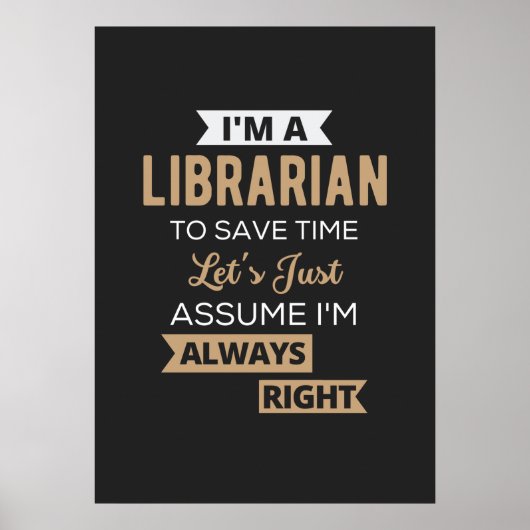 Ich bin Bibliothekarin Poster (Vorne)