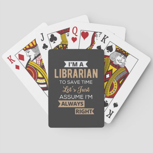 Ich bin Bibliothekarin Spielkarten (Rückseite)