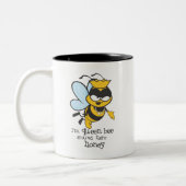 Ich bin Bienenkönigin um hier Honig Zweifarbige Tasse (Links)