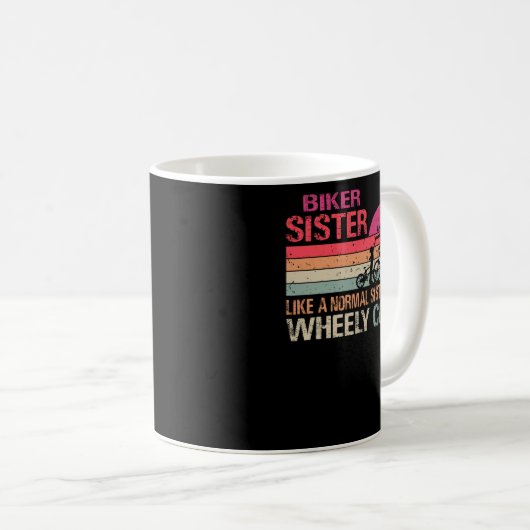 Ich bin Biker Sister Vathers Day Wo Cooler Fahrrad Kaffeetasse (VorderseiteRechts)