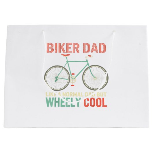 Ich bin Biker Vater Vathers Day Wo Cooler Fahrrad Große Geschenktüte (Vorderseite)