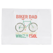 Ich bin Biker Vater Vathers Day Wo Cooler Fahrrad Große Geschenktüte (Rückseite)