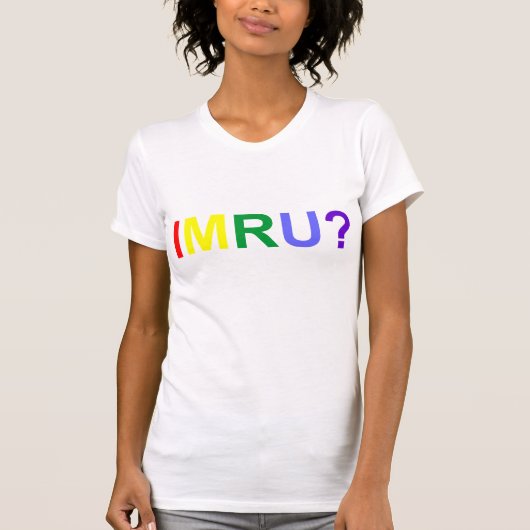 Ich bin bin Sie IMRU Regenbogen-Stolz T-Shirt (Vorderseite)