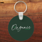 Ich bin Bio | Elegantes Minimal Handgeschriebenes Schlüsselanhänger (Vorderseite)