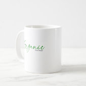 Ich bin Bio | Minimaler handgeschriebener Text-Scr Kaffeetasse (Vorderseite Links)