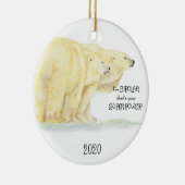 Ich bin bipolar, was ist dein Super-Power-Polarbär Keramik Ornament (Rechts)