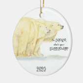 Ich bin bipolar, was ist dein Super-Power-Polarbär Keramik Ornament (Links)