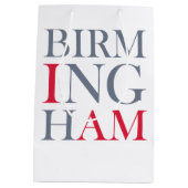 Ich bin Birmingham-Geschenk-Tasche Mittlere Geschenktüte (Rückseite)
