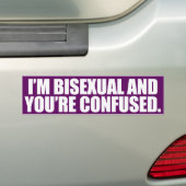 ICH BIN BISEXUAL UND DU BIST VERWECHSELT AUTOAUFKLEBER (Auf Auto)