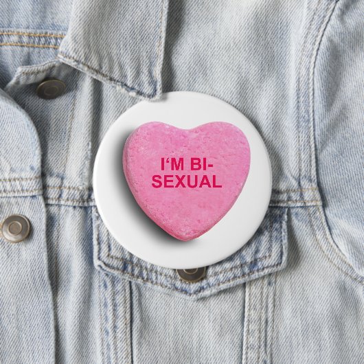 Ich bin BISEXUELLES SÜSSIGKEITS-HERZ Button (Beispiel)