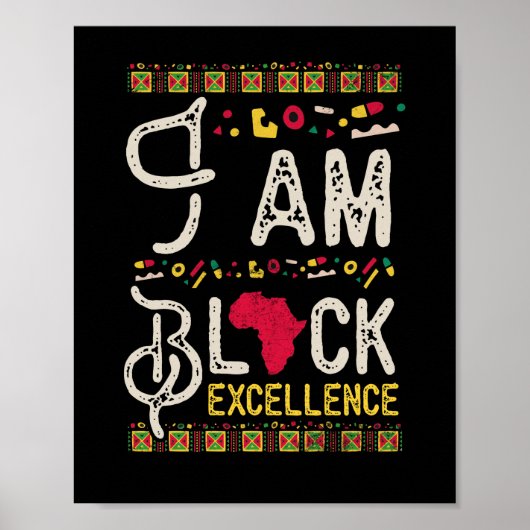 Ich bin Black Excellence Black History Poster (Vorne)