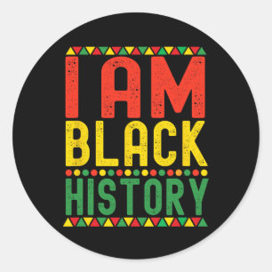 Ich bin Black History Black History Montag Afrikan Runder Aufkleber