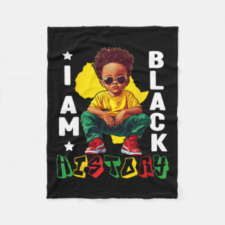 Ich bin Black History Black King Sungles Kinder Kl Fleecedecke