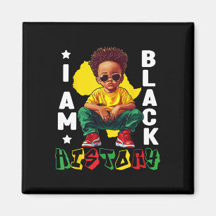 Ich bin Black History Black King Sungles Kinder Kl Magnet