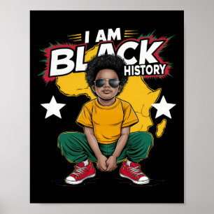 Ich bin Black History Black King Sungles Kinder Kl Poster