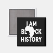 Ich bin Black History Black Lives Matter Magnet (Vorderseite/Rückseite)