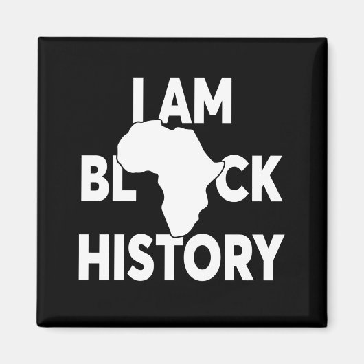 Ich bin Black History Black Lives Matter Magnet (Vorne)