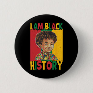 Ich bin Black History Boy Afrikanischer Amerikaner Button