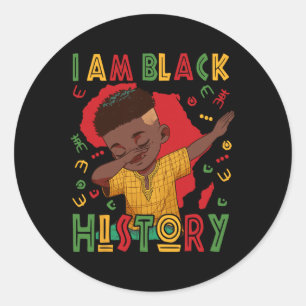 Ich bin Black History Boy Black History Month  Runder Aufkleber