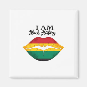 Ich bin Black History Graphic T-Shirt Afroamerikan Magnet