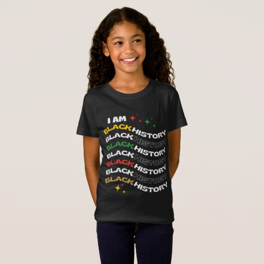 Ich bin Black History Kids T - Shirt (Vorne ganz)