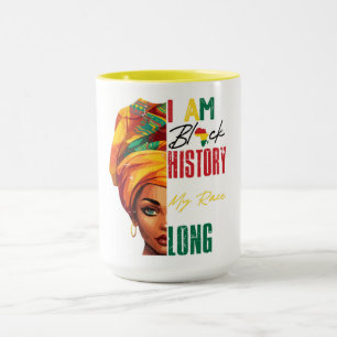 Ich bin Black History Kopfbedeckungsdesign Tasse