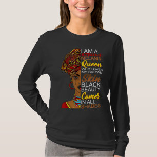 Ich bin Black History Monat Black Girl Magic Afro T-Shirt