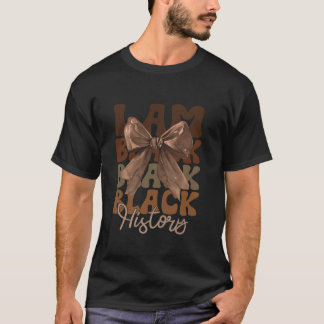 Ich bin Black History Monat Coquette Bow African A T-Shirt