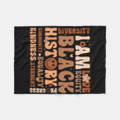 Ich bin Black History Month Gemeinschaft Gleichhei Fleecedecke (Vorderseite (Horizontal))