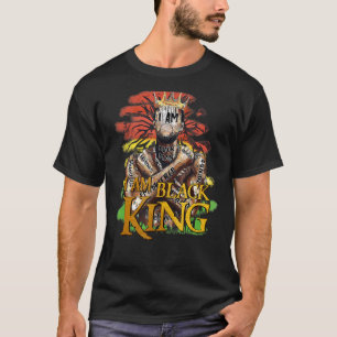 Ich bin Black Man King mächtiger Vater Afro Melani T-Shirt
